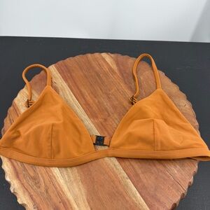 MATTEAU Petite Triangle Bikini Top in Orange sz 8 4 C/D